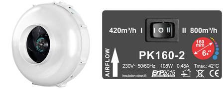 Prima Klima PK160 MES Two Speed  800m³/h