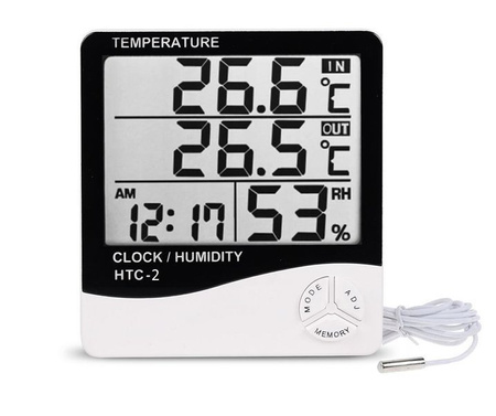 Digitales Thermo-Hygrometer mit Temperaturfühler HTC2